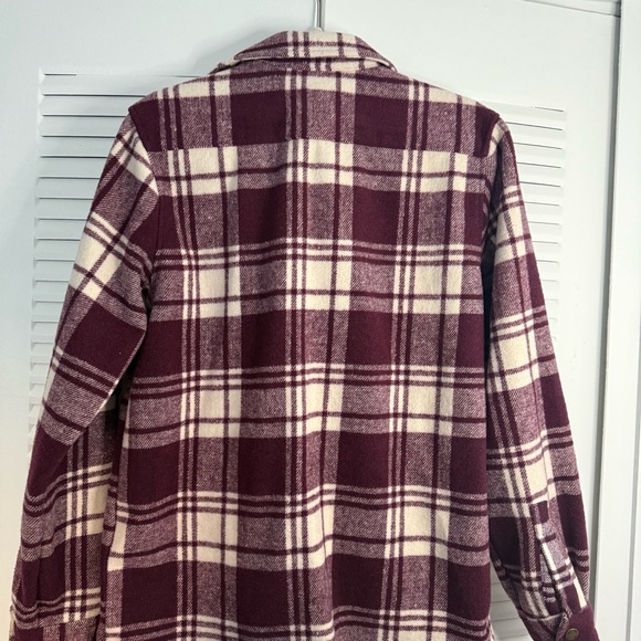 Woolrich Burgundy Plaid Shirt Jacket - Picture 3 of 4